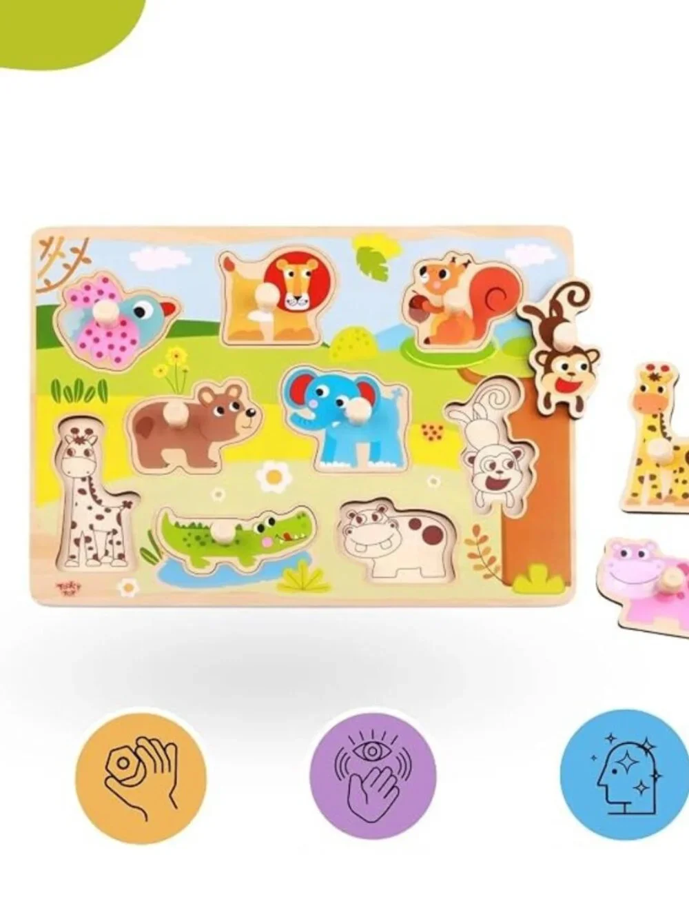 NEW Montessori Wooden Farm Animal Puzzle Toddler Learning Toy Educational Gift